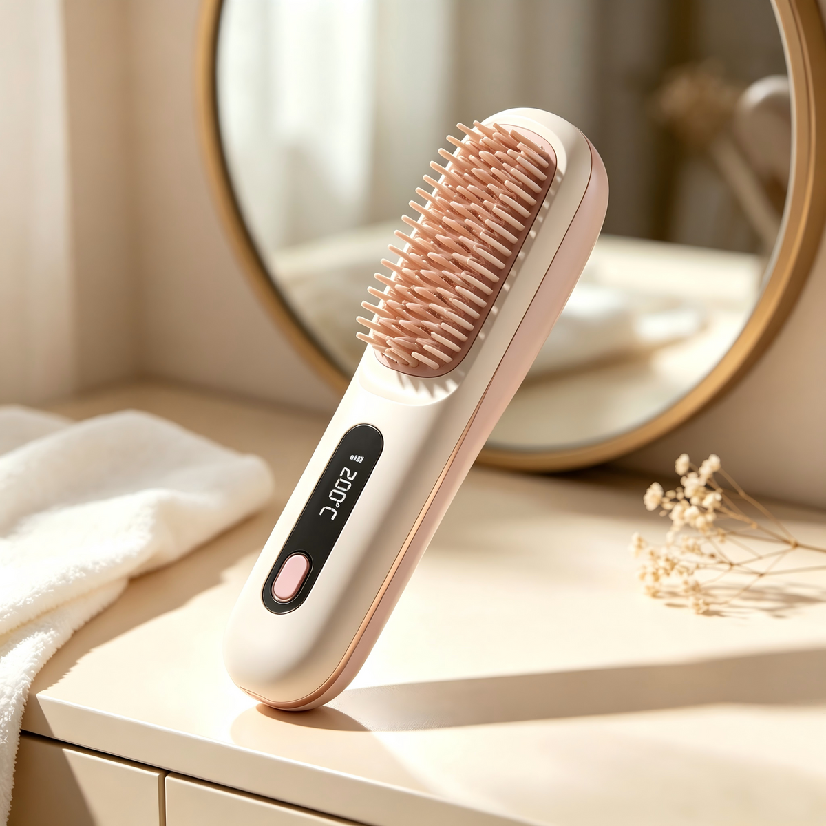 🔥 The First Smart Styling Brush for Short Hair – Precise, Safe & Effortless